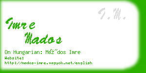 imre mados business card